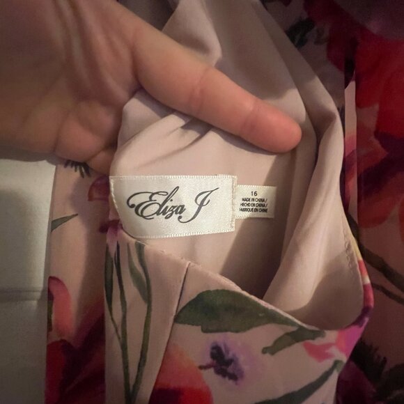 Eliza J Womens Dress Floral Halter Maxi Ruffle Size 16 - Picture 9 of 9